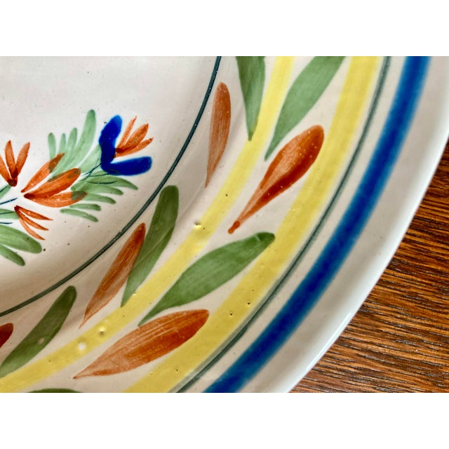 Antique French Faience Henriot Quimper Plate Petit Breton For Sale - Image 9 of 9