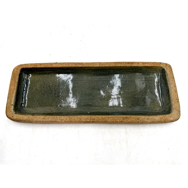 1970s Large Stoneware Barbara Delfosse Platter by Pierre Digan, La Borne, France, 1970s For Sale - Image 5 of 8