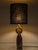 Vintage Spanish Ceramic Table Lamp with Hand-Painted Cubist Figure & New Lampshade For Sale - Image 10 of 11