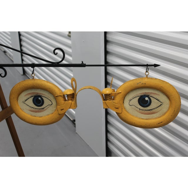 Metal Optician Shop Trade Sign, Set of 2 For Sale - Image 5 of 18