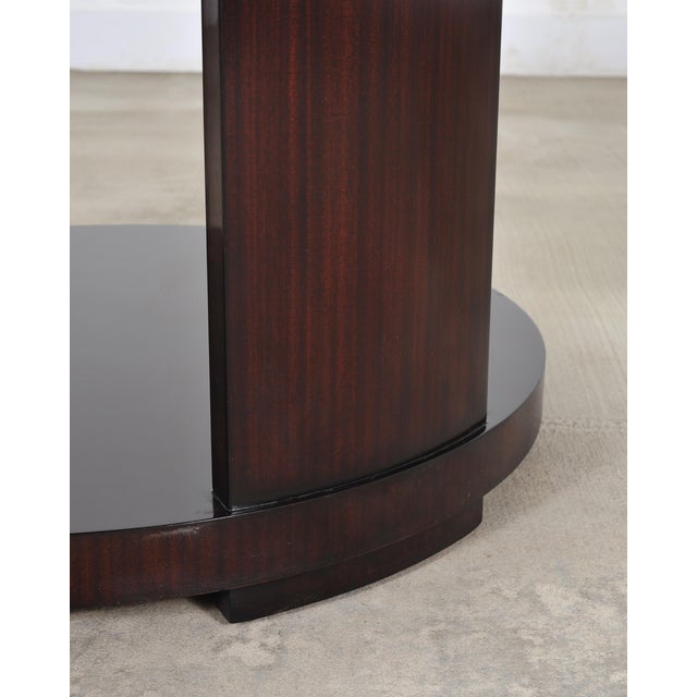 Ralph Lauren Italian Mahogany Round Modern Drum Drink Table For Sale In Sacramento - Image 6 of 18