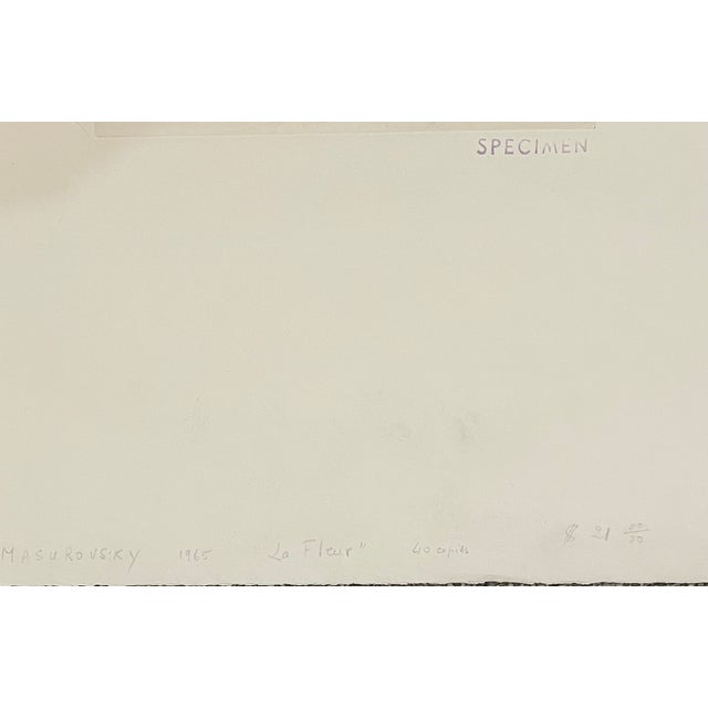 1965 Gregory Masurovsky Topiary Etching For Sale - Image 4 of 4