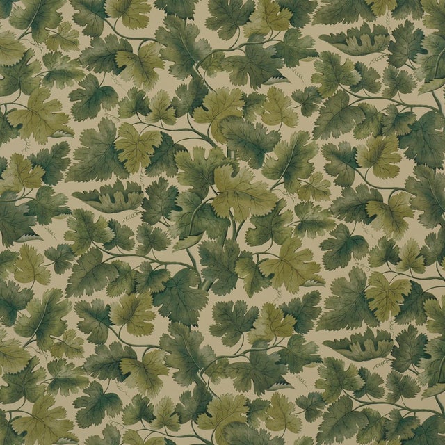 Schumacher Edinburgh Vine Wallcovering In Forest For Sale