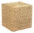 Woven Natural Seagrass Cube Pouf For Sale