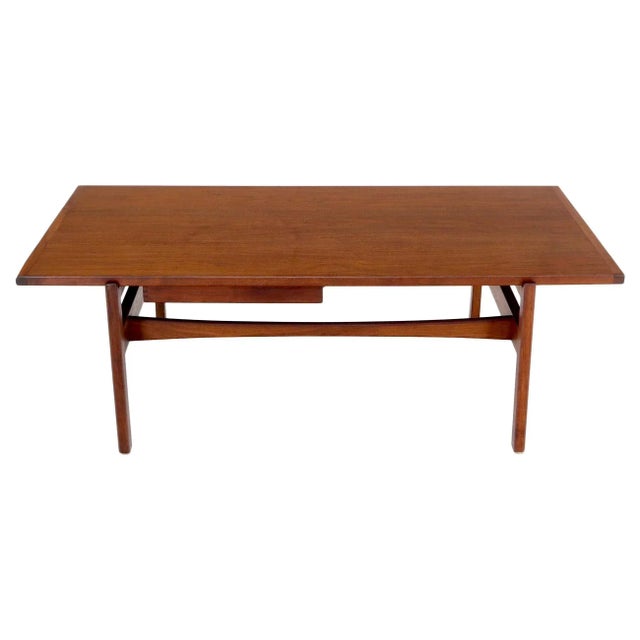 One Drawer Rectangle Shape Teak Danish Mid-Century Modern Coffee Table For Sale - Image 13 of 13