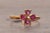 Gold Diez Calle: Heart Shaped Ruby and Natural Diamond Four Leaf Clover Ring in Yellow Gold For Sale - Image 8 of 11