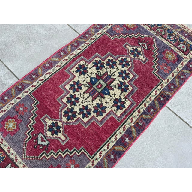 Orange 1950s Oushak Turkish Rug For Sale - Image 8 of 10