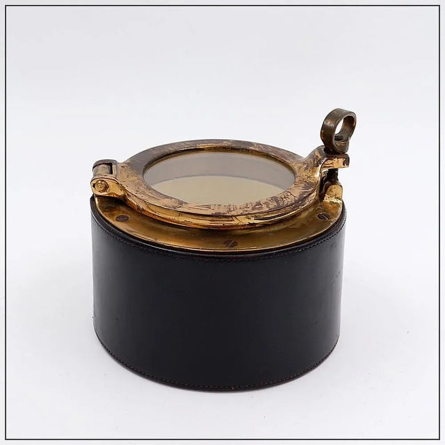 Vintage Leather and Brass Cigar Humidor from Dunhill, 1960s For Sale - Image 15 of 16