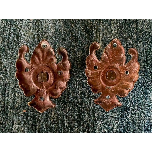 Beautiful pair of antique brass English sconces with swing arms. Excellent condition. 14.5 inches wide; 3.5 inches high...