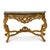 Large Scale Italian Louis XV Carved Giltwood Console Table W/ Verde Marble Top For Sale In Atlanta - Image 6 of 8