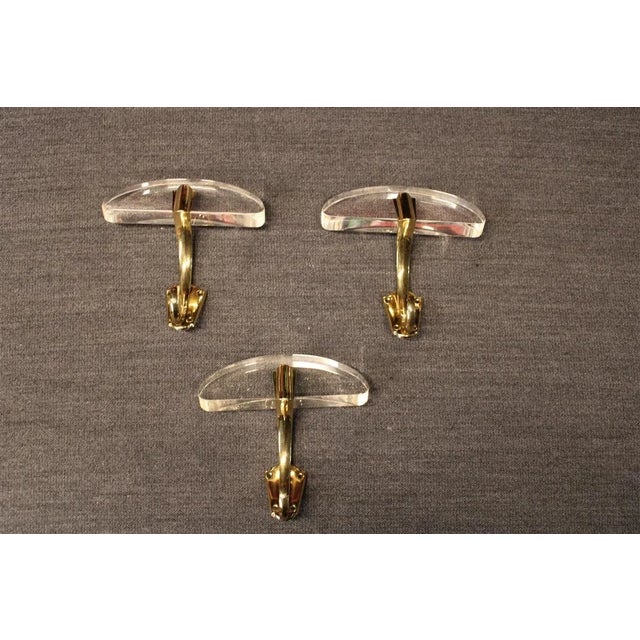 Gold Italian Acrylic & Brass Wall Hangings, 1950s, Set of 3 For Sale - Image 8 of 9