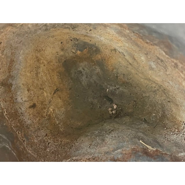 Antique Art Nouveau Sculpted Ceramic Cement Bust Planter Wall Sconce For Sale - Image 9 of 11