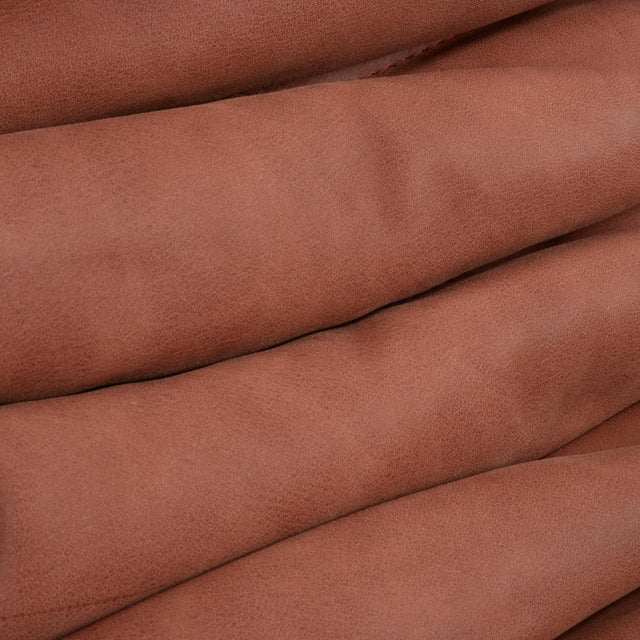 Brown Original Ligne Roset Togo Medium Sofa (3-Seater) in Brick Leather - Restored For Sale - Image 8 of 14