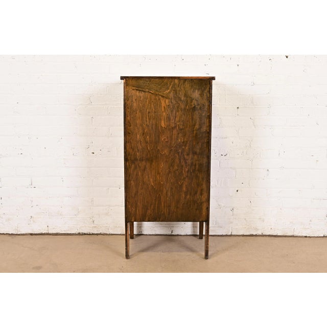 Stickley Brothers Style Antique Mission Tiger Oak Arts & Crafts Music Cabinet, Circa 1900 For Sale - Image 13 of 14