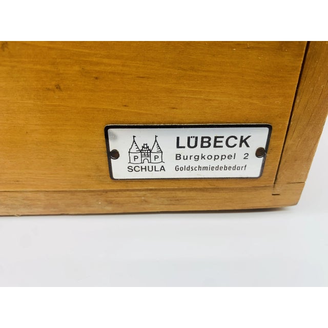 Wood Precision Scales from Schula Goldschmied, 1940s, Set of 13 For Sale - Image 7 of 13