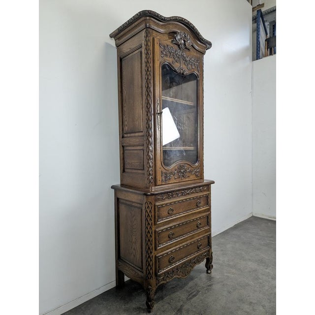 Norman Oak Display Cabinet For Sale - Image 3 of 9