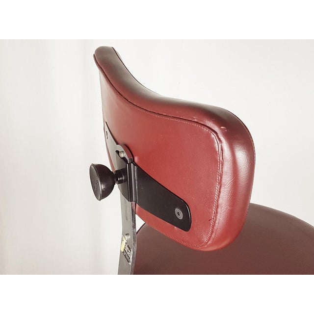 Chrome-Plated Metal and Skai Swivel Stool from Velca, 1970s For Sale - Image 10 of 16