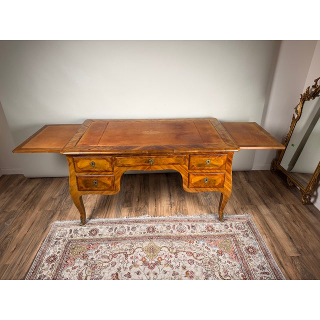 Wood Late 18th Century South German Walnut Marquetry Writing Desk, C. 1780 For Sale - Image 7 of 13