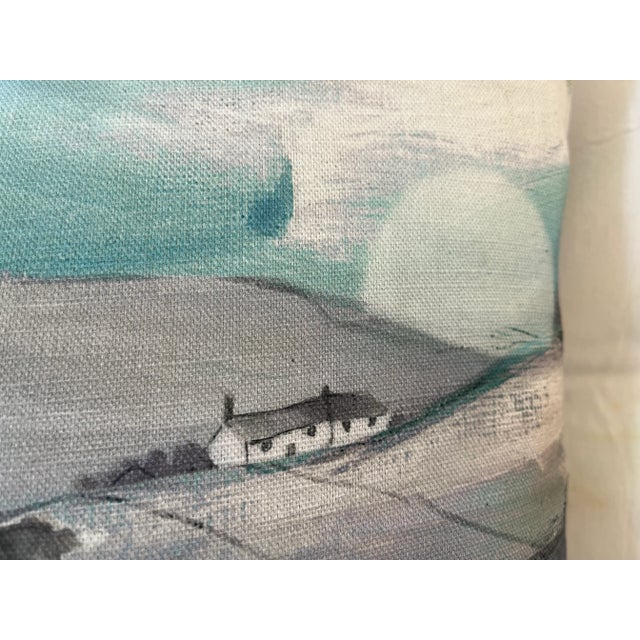 2020s 16" Square Decorative Toss Pillow Embellished With a Flock of Grazing Sheep Under the Moon - Made in the U K For Sale - Image 5 of 12