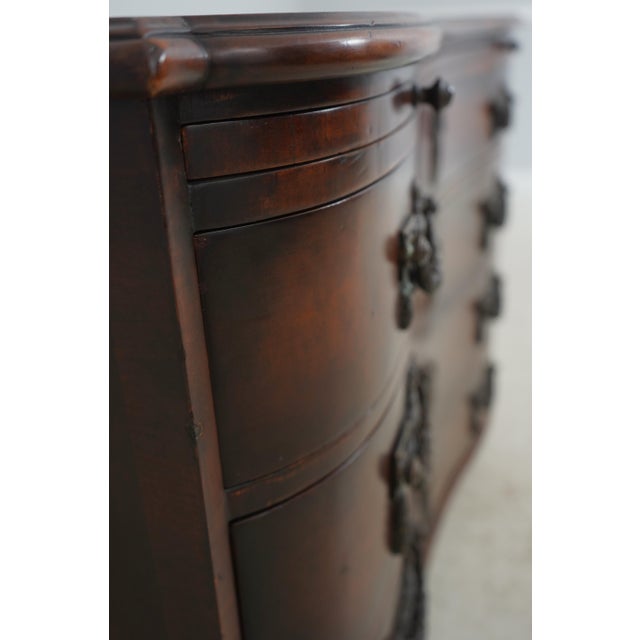 Maitland Smith Burl Walnut Serpentine Chest For Sale - Image 11 of 18