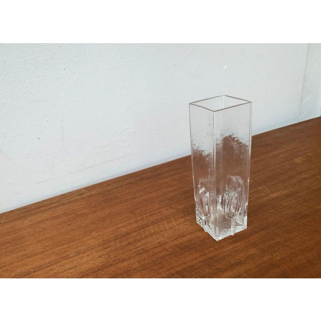 Mid-Century Scandinavian Glass Vase with Flower Motif, 1960s For Sale - Image 5 of 18