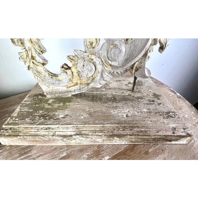 Pair of 19th Century Italian Rococo Carvings on Wood Bases, Distressed For Sale - Image 13 of 17