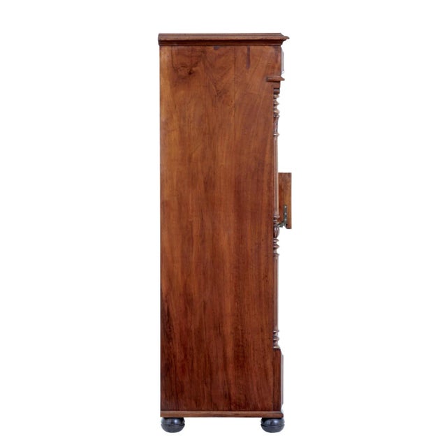 Brown Tall Antique Chest of Drawers in Burr Walnut For Sale - Image 8 of 14