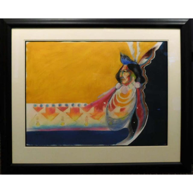 Bruce King Untitled Hand Signed Original Painting, Native American For Sale - Image 4 of 12