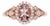 Pink Morganite W Natural Diamond Accents in Solid 14k Rose Gold Oval Size 6.75 For Sale
