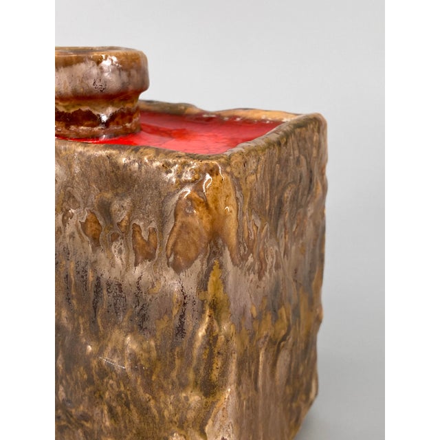 Fat Lava Glazed Studio Ceramic Vase by W. Goebel, West Germany, 1967 For Sale - Image 9 of 13