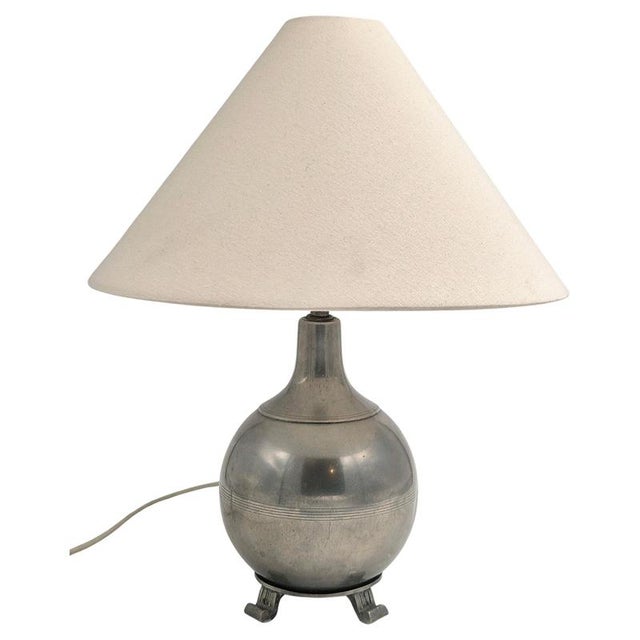 Art Deco Swedish Grace Table Lamp in Pewter, Sweden, 1936 For Sale - Image 10 of 10