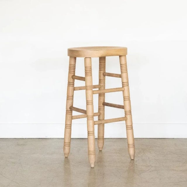 Panoplie Bar Stool, White Oak For Sale - Image 9 of 9