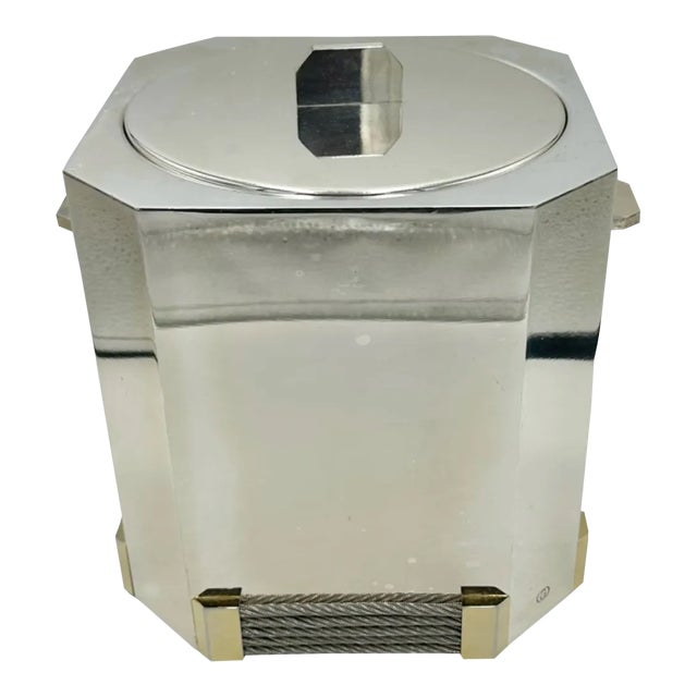 Details: -A striking vintage Gucci ice bucket brings style to any bar or entertaning space. -Sculptural octagonal form,...
