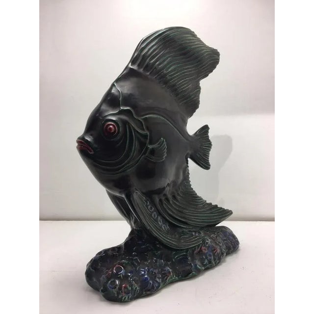 Ceramic Santiago Rodriguez Bonome, French Fish Sculpture, 1950s, Ceramic For Sale - Image 7 of 7