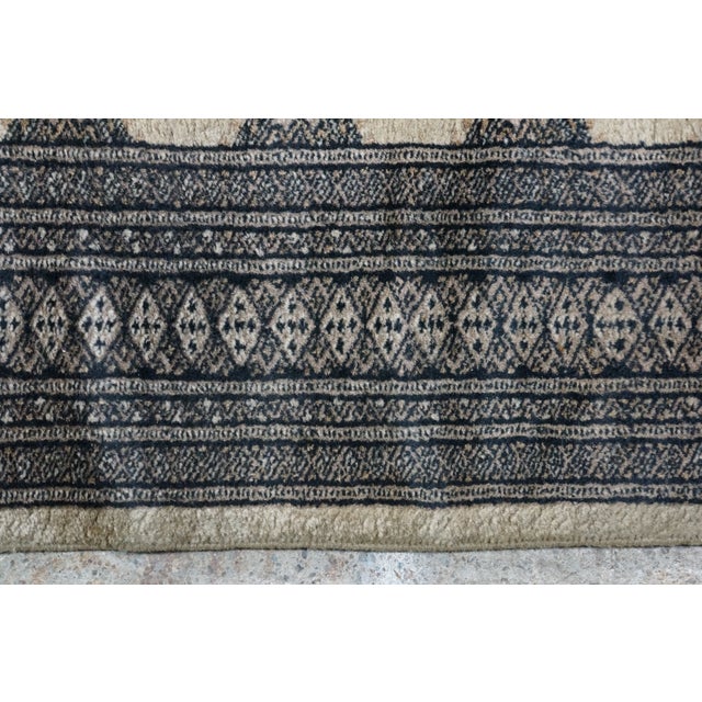 Vintage Hand-Knotted Pakistani Bokhara Wool Accent Mat Prayer Rug 7 Guls 3 X 5' For Sale - Image 10 of 10