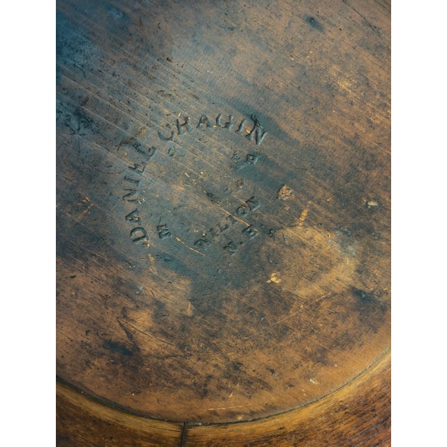 Late 19th Century Large Antique New England Wooden Dry Measure by Daniel Cragin, Wilton, New Hampshire – Primitive Grain Measure With Forged Iron Handles For Sale - Image 5 of 16