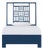 Finn Standard Bed Twin - Navy For Sale