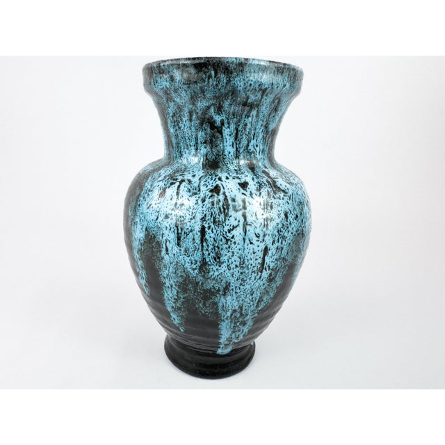 Accolay Turquoise Glaze Ceramic Vase – French Mid-Century For Sale - Image 9 of 13