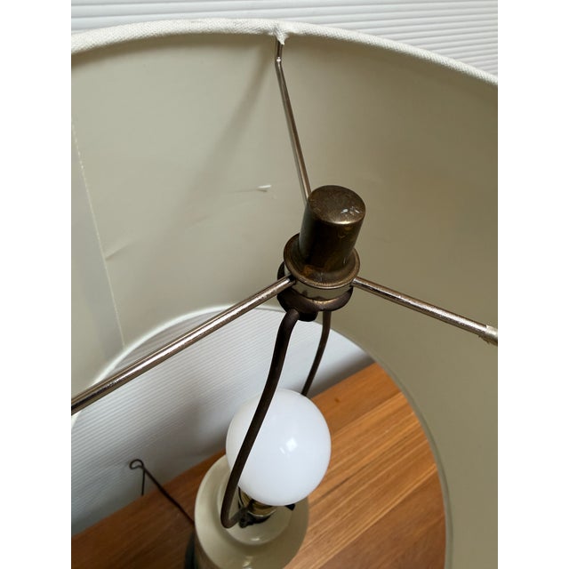Late 20th Century Orlando Pottery Hand Painted Leaf Table Lamp For Sale - Image 5 of 12
