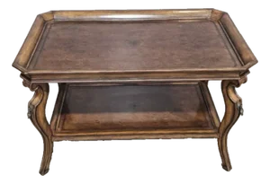 Maitland Smith Burl Mahogany Tray Top Occasional Cocktail Coffee Table