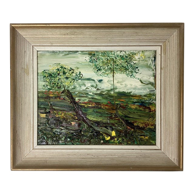 1970s Margie Toonder Abstract Landscape Painting For Sale