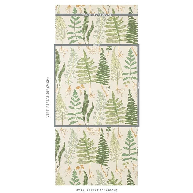 Hand-drawn ferns give Halcott Sisal the look of a cheerful, modern botanical print wallcovering, while the sisal ground...