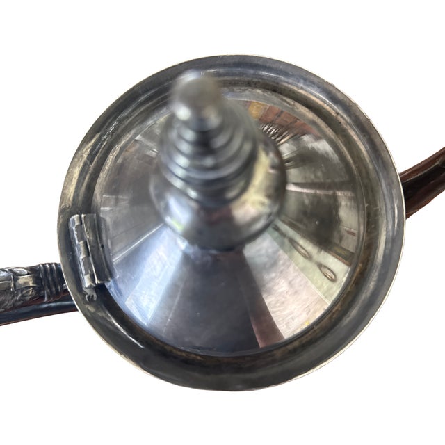 Silver Victorian Egyptian Revival Derby Silver Co. Quadruple Plate Coffee Pot, C. 1875-1898 For Sale - Image 8 of 17