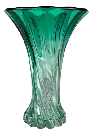 Vintage Green Murano Vase, Italy, 1970s