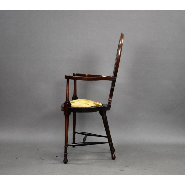 Edwardian Mahogany Armchair, 1900 For Sale - Image 6 of 7