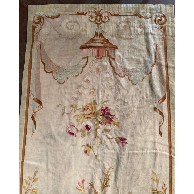 Pair of 19th Century French Aubusson Handwoven Floral Portiere Panels For Sale - Image 10 of 12