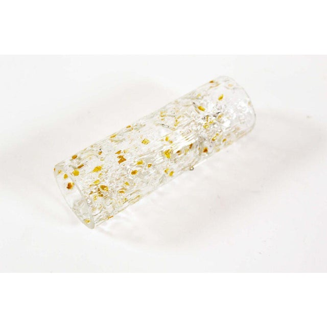 Large Brass and Goldflake Glass Chandelier attributed to Doria Leuchten, Germany, 1970s For Sale - Image 6 of 11