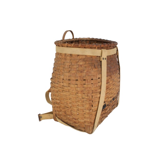 Early 20th Century Early 20th-C. Adirondack Trapper Basket For Sale - Image 5 of 7