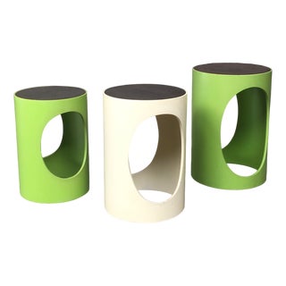 Midc-Cntury Modern Space Age Design Nesting Table Set by Opal, Germany, 1960s, Set of 3 For Sale