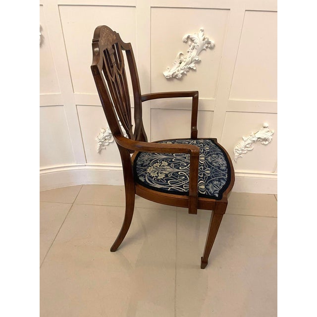 Mahogany Inlaid Desk Chair, 1900s For Sale - Image 3 of 16